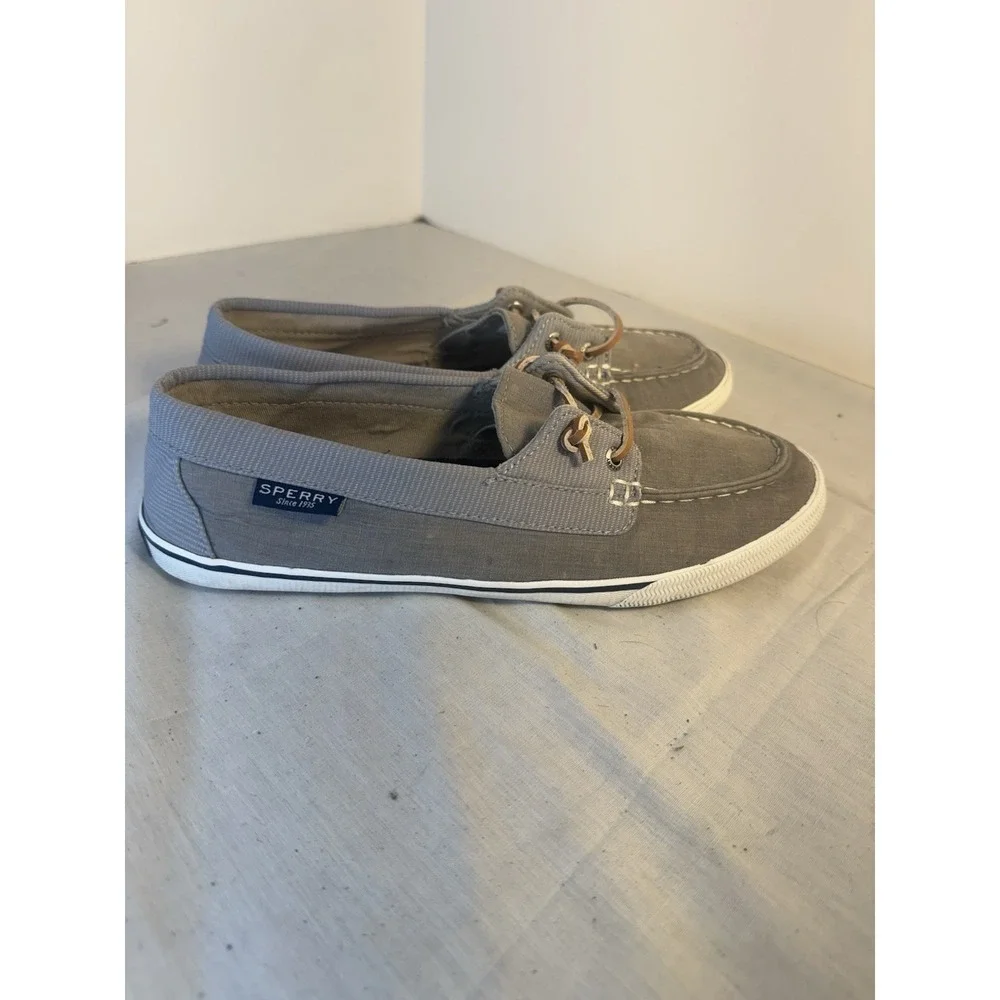 Sperry Grey Women's Lounge Away Boat Shoes Sneakers Size 8 STS 80687